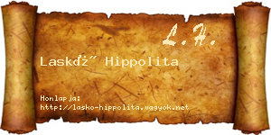 Laskó Hippolita névjegykártya